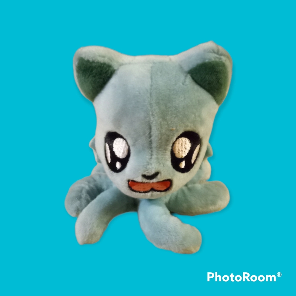 Rare Tentacle Kitty Amazed Teal Litt One Octopus